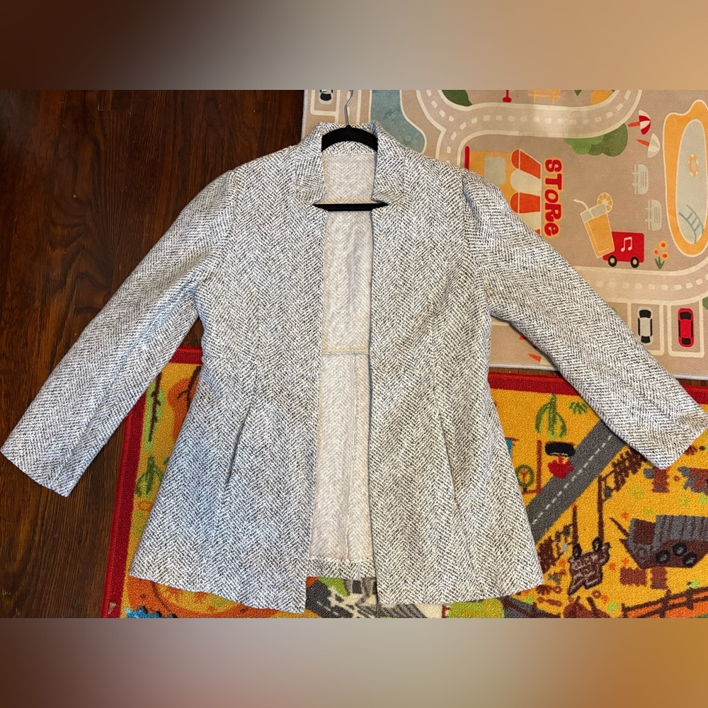 Gray business casual women’s blazer